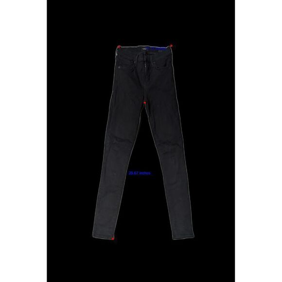 Agolde Sophie Ankle Cropped Skinny Jeans Black Size 25 - Picture 10 of 10